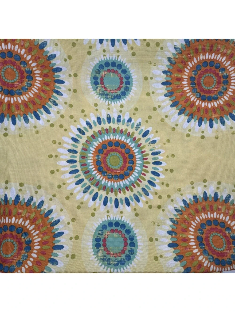 Fiesta Bright Large Rectangle Tablecloth Fabric 120” X 60” Yellow Orange Boho